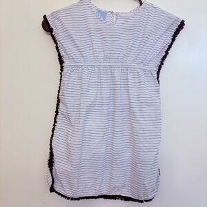 Bella Bliss Little Girl Size 6 Dress Swimsuit Coverup Striped Blue Fringe Boho
